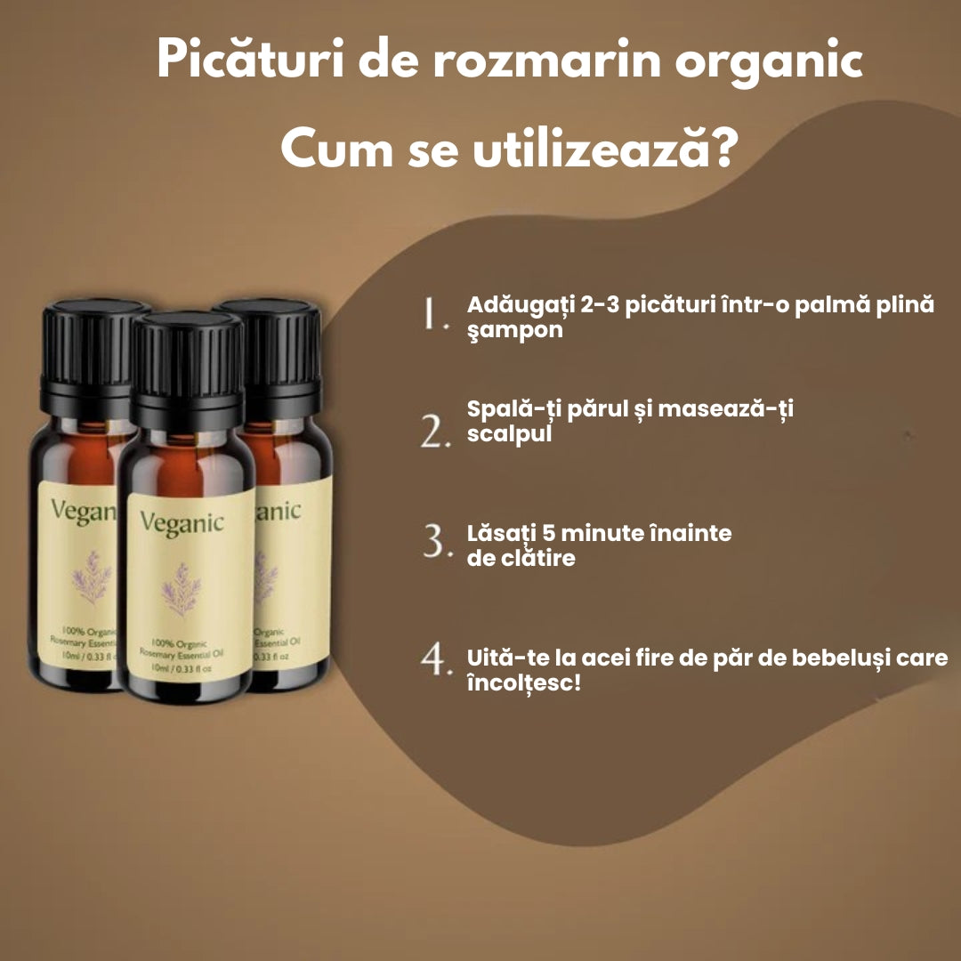 Ulei natural veganic pentru creșterea părului