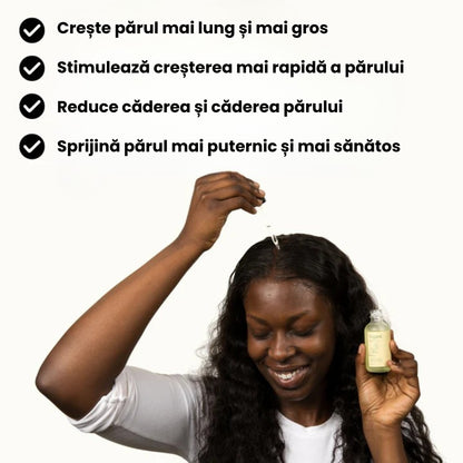 Ulei natural veganic pentru creșterea părului